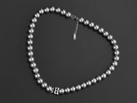 304 Stainless Steel 18K Gold Plated Hip-Hop Beaded Solid Color Necklace main image 6