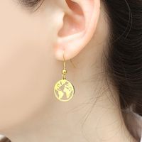 304 Stainless Steel 18K Gold Plated Simple Style Commute Plating Solid Color Jewelry Set main image 1