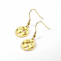 304 Stainless Steel 18K Gold Plated Simple Style Commute Plating Solid Color Jewelry Set main image 3