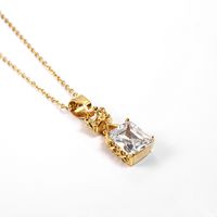 Acero Inoxidable 304 Chapados en oro de 18k Estilo Simple Embutido Corona Diamantes De Imitación sku image 1