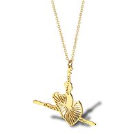 304 Stainless Steel 18K Gold Plated Elegant Irregular Plating Solid Color Pendant Necklace main image 6