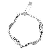 304 Stainless Steel 18K Gold Plated Hip-Hop Retro Irregular Polishing Chain Solid Color Bracelets Necklace main image 6