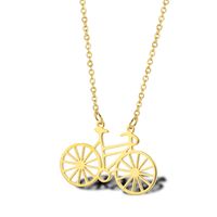304 Stainless Steel 18K Gold Plated Simple Style Plating Solid Color Pendant Necklace main image 3