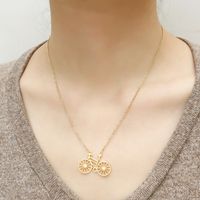 304 Stainless Steel 18K Gold Plated Simple Style Plating Solid Color Pendant Necklace main image 1