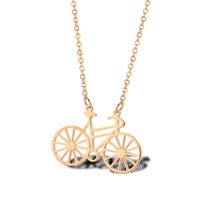 304 Stainless Steel 18K Gold Plated Simple Style Plating Solid Color Pendant Necklace sku image 3