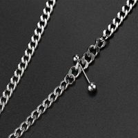 304 Stainless Steel 18K Gold Plated Hip-Hop Retro Polishing Chain Solid Color Bracelets Necklace main image 4