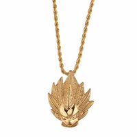304 Stainless Steel 18K Gold Plated Hip-Hop Retro Plating Solid Color Pendant Necklace sku image 2