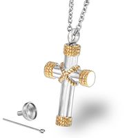 304 Stainless Steel 18K Gold Plated Hip-Hop Retro Plating Cross main image 6