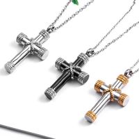 304 Stainless Steel 18K Gold Plated Hip-Hop Retro Plating Cross main image 4