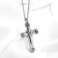 304 Stainless Steel 18K Gold Plated Hip-Hop Retro Plating Cross main image 1