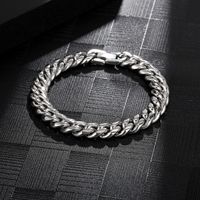 Hip-Hop Solid Color 304 Stainless Steel Chain 18K Gold Plated Men's Bracelets main image 3