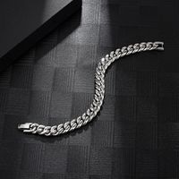 Hip-Hop Solid Color 304 Stainless Steel Chain 18K Gold Plated Men's Bracelets main image 4