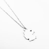 304 Stainless Steel 18K Gold Plated Hip-Hop Retro Plating Solid Color Pendant Necklace main image 3
