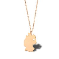 304 Stainless Steel 18K Gold Plated Hip-Hop Retro Plating Solid Color Pendant Necklace main image 4