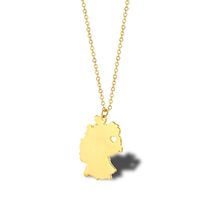 304 Stainless Steel 18K Gold Plated Hip-Hop Retro Plating Solid Color Pendant Necklace main image 5