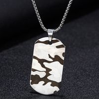 Hip-Hop Retro Color Block 304 Stainless Steel Polishing 18K Gold Plated Men's Pendant Necklace main image 4