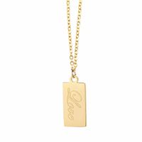 Simple Style Solid Color 304 Stainless Steel Plating 18K Gold Plated Women's Pendant Necklace main image 5