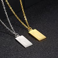 Simple Style Solid Color 304 Stainless Steel Plating 18K Gold Plated Women's Pendant Necklace main image 1