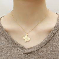 304 Stainless Steel 18K Gold Plated Simple Style Plating Solid Color Pendant Necklace main image 7