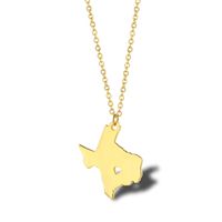 304 Stainless Steel 18K Gold Plated Simple Style Plating Solid Color Pendant Necklace main image 3