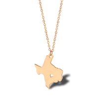 304 Stainless Steel 18K Gold Plated Simple Style Plating Solid Color Pendant Necklace main image 4