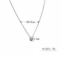 Simple Style Solid Color Sterling Silver Plating White Gold Plated Pendant Necklace main image 1