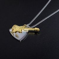 Hip-Hop Color Block 304 Stainless Steel Plating 18K Gold Plated Women's Pendant Necklace main image 3