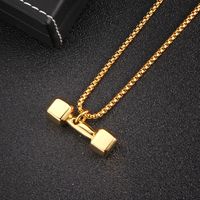 Simple Style Barbell 304 Stainless Steel Plating 18K Gold Plated Unisex main image 5
