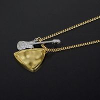 Hip-Hop Color Block 304 Stainless Steel Plating 18K Gold Plated Women's Pendant Necklace main image 1