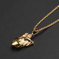 Hip-Hop Retro Solid Color 304 Stainless Steel Polishing 18K Gold Plated Men's Pendant Necklace main image 3