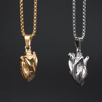 Hip-Hop Retro Solid Color 304 Stainless Steel Polishing 18K Gold Plated Men's Pendant Necklace main image 7