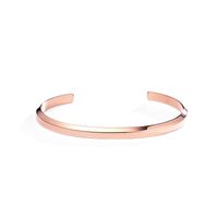 Simple Style Commute Solid Color 304 Stainless Steel 18K Gold Plated Cuff Bracelets In Bulk main image 3