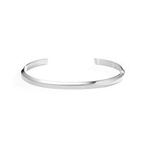Simple Style Commute Solid Color 304 Stainless Steel 18K Gold Plated Cuff Bracelets In Bulk sku image 1