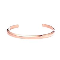 Simple Style Commute Solid Color 304 Stainless Steel 18K Gold Plated Cuff Bracelets In Bulk sku image 4