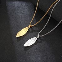 Hip-Hop Solid Color 304 Stainless Steel Plating 18K Gold Plated Unisex Pendant Necklace main image 5