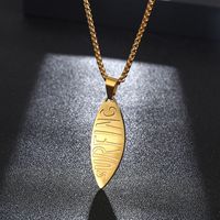 Hip-Hop Solid Color 304 Stainless Steel Plating 18K Gold Plated Unisex Pendant Necklace main image 1