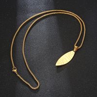 Hip-Hop Solid Color 304 Stainless Steel Plating 18K Gold Plated Unisex Pendant Necklace main image 3