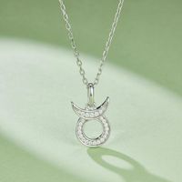 Classical Constellation Sterling Silver Plating Inlay Moissanite Rhodium Plated Pendant Necklace main image 5