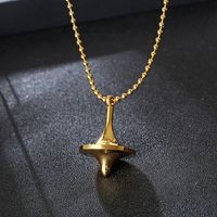 Hip-Hop Solid Color 304 Stainless Steel Plating 18K Gold Plated Unisex Pendant Necklace main image 3