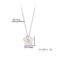 Simple Style Flower Sterling Silver Plating Silver Plated Pendant Necklace main image 2