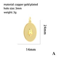 Retro Simple Style Eye Copper Plating 18k Gold Plated Charms sku image 1