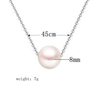 Basic Classic Style Solid Color Sterling Silver Silver Plated Necklace main image 1