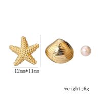 1 Pair Simple Style Korean Style Starfish Sterling Silver Gold Plated Silver Plated Ear Studs main image 1