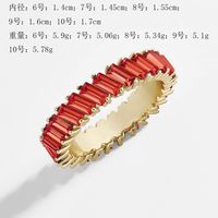 Wholesale Jewelry Fashion Colorful Alloy Artificial Crystal Plating Rings main image 6