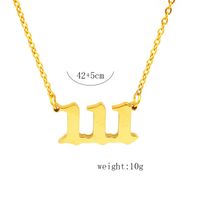 Simple Retro Single-layer Stainless Steel Number Necklace Wholesale Nihaojewelry main image 9