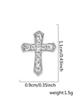 1 Piece Casual Artistic Cross Inlay Copper Zircon Ear Studs main image 2