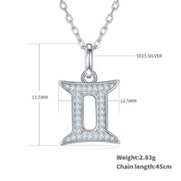 Classical Constellation Sterling Silver Plating Inlay Moissanite Rhodium Plated Pendant Necklace sku image 3