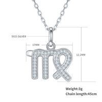 Classical Constellation Sterling Silver Plating Inlay Moissanite Rhodium Plated Pendant Necklace sku image 6