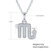 Klassisch Konstellation Sterling Silber Überzug Inlay Moissanit Überzogen Mit Rhodium Halskette Mit Anhänger sku image 8