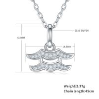 Klassisch Konstellation Sterling Silber Überzug Inlay Moissanit Überzogen Mit Rhodium Halskette Mit Anhänger sku image 11